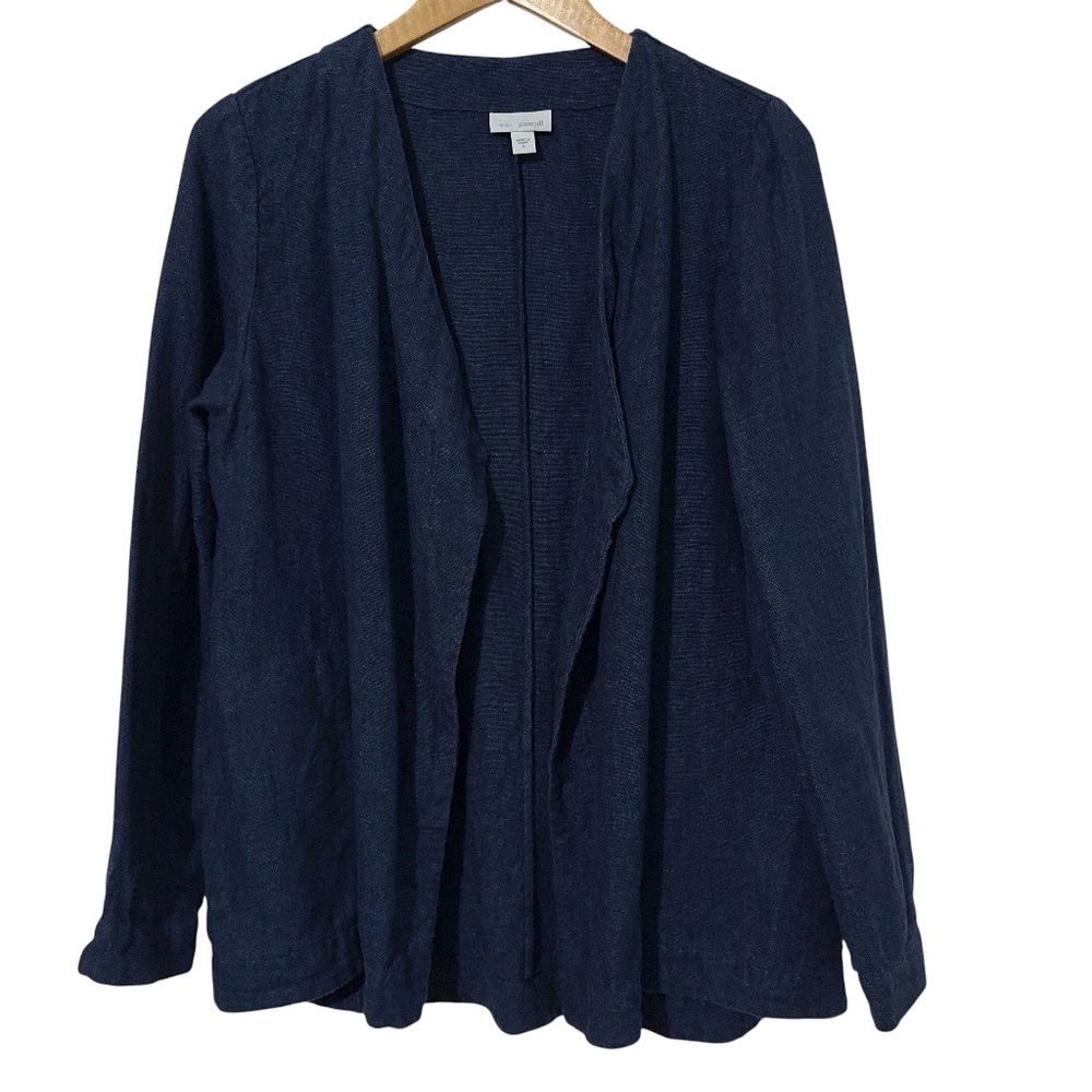 J Jill Pure Jill Womens Linen Jacket Size S Open Front Cardigan Heavy Thick - Picture 5 of 5